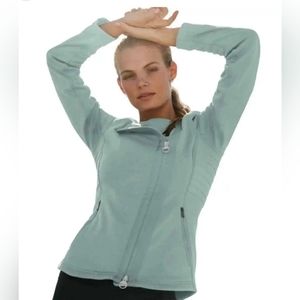 Athleta 2XL grey heather Softtech Moto jacket.  Like new, no tags. Worn once